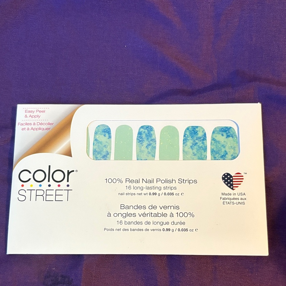 Color Street Aqua and Teal design Nail Strips